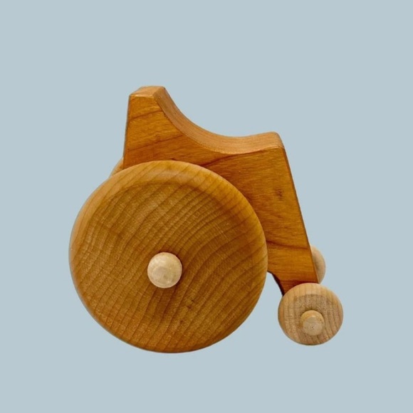 Montessori Bundle:3 Big Wheel Little Wheel by LOCKWOOD wooden push car toy - Picture 3 of 11